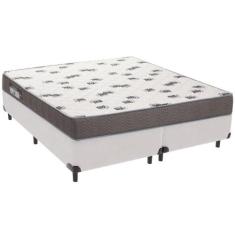 Cama Box Branco E Colchão Light Espuma D33 Queen Ortobom