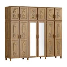 Guarda-roupa Casal 12 Portas Espelho 3 Gavetas - OUTRAS MARCAS