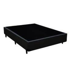 Cama Box Casal 138 Bello Box - Tecido Sintético Preto