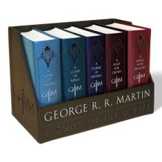 A Game of Thrones Leather-Cloth Boxed Set: A Game of Thrones, a Clash of Kings, a Storm of Swords, a Feast for Crows, and a Dance with Dragons: 1-5