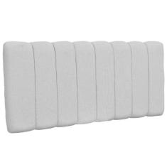 Cabeceira Cama Box Painel Queen 160 cm Dubai W01 Linho Cinza Lyam Deco