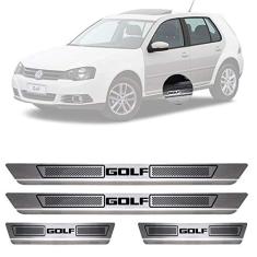 Soleira de Aço Inox Escovado Volkswagen Golf 4 Portas 2013 14 15 16