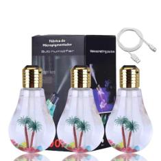 3X Difusor Umidificador 400Ml Ultrassônico Abajur 7 Cor Led - Geral