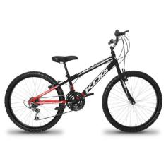 Bicicleta Infantil Masculina Aro 24 KOG Alumínio 18 Marcha, Vermelho, 
