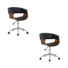 Kit 2 Cadeiras Escritório Diretor Giratória Regulável - Espresso Móvei