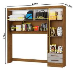 Guarda Roupa Casal Modulado 4 Portas com Cama Hercules 4 Portas 4 Gave