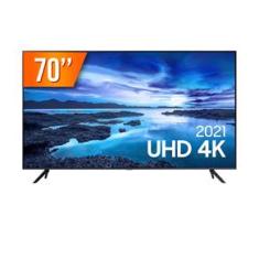 Smart TV LED 70&quot; Ultra HD 4K Samsung 70AU7700GXZD Crystal Wi-Fi Bluetooth HDR 3 HDMI 1 USB