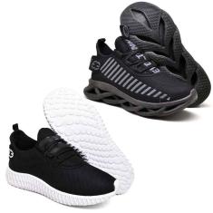 Tênis Caminhada Academia Corrida Confortavel 2 Pares Diferentes-Feminino