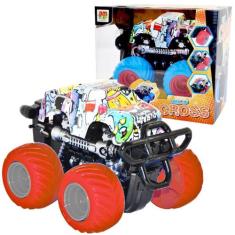 Carrinho De Brinquedo Pick Up De Fricção Monster Truck 360 - DM TOYS, 