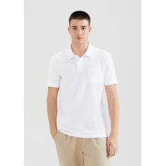 Camisa Polo Básica Masculina Manga Curta - Hering, XG, Branco