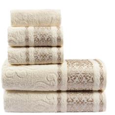 Jogo Toalhas Banho E Rosto Paris 5 Pçs Super Luxo Gigante - De Luca En