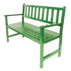 Banco De Madeira 2 Lugares Para Jardim E Varanda Colorido Suze - Mader