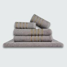 Jogo de Toalha 5 peças Coleção Montreal 100% Algodão Cinza - Toalhas B