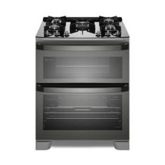 Fogão 5 bocas Electrolux Cinza Expert Função Air Fryer, 2 Fornos, Grill e Timer (FE5AD) 220