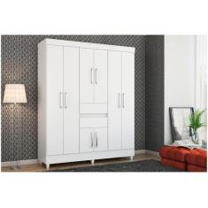 Guarda Roupa Casal Munique 8 Portas e 2 Gavetas - Demóbile, Branco