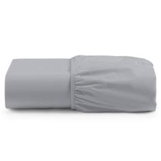 Lençol Unique Avulso de Baixo Casal Padrão com Elástico Micro Percal 400 Fios - Cinza