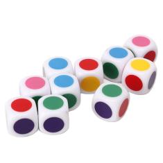 Color Dot Dice Alomejor 20 unidades de 6 lados para jogos de tabuleiro