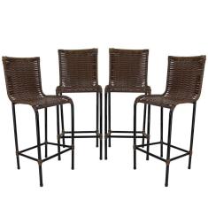 4 Banquetas Diplomata Em Artesanal Argila