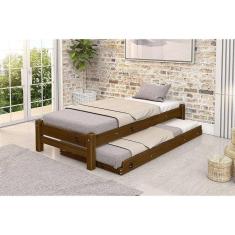 Bicama de Solteiro Turca Madeira Maciça cor Imbuia