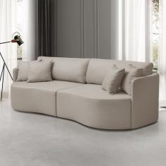 Sofá 2 Lugares Dakota 188 Cm Design Moderno Bege