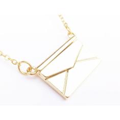 Colar Cordão Gargantilha Carteira Bolsa Folheado