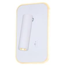 Arandela Metal Cabeceira Leitura 19CM Branca LED 10+3W 3000K  Bivolt D