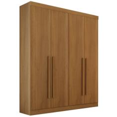 Guarda Roupa Solteiro 4 Portas 3 Gavetas - Da Vinci Plus-Cinamomo - Móveis D'Doro