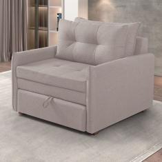 Sofá Cama Montreal Solteiro 95cm X 90cm Champanhe Claro