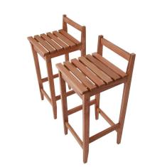 Banqueta Alta Bistrô Madeira Maciça Madeira