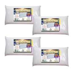 Kit com 4 Travesseiros Nasa King - 50cm x 90cm - MarcByan