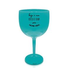 Taça Gin Azul Tiffany Acrílico Personalizada Salvar Vidas