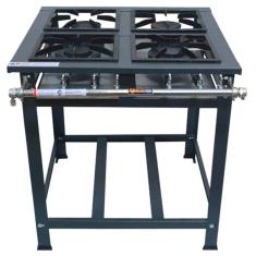 Fogão Industrial 4 Bocas Baixa Pressão P5 2QS 2QD MetalFour