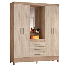 Guarda Roupa Casal 4 Portas Capelinha Pérsia 43220 Demobile - Nogal/Vanilla Touch
