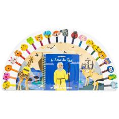 Livro Kit Divertido Para Colorir + Lápis De Cor Arca De Noé