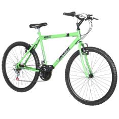 Bicicleta de Passeio Ultra Bikes Esporte Aro 26 Reforçada Freio V-Brake,18 Marchas Verde Kw