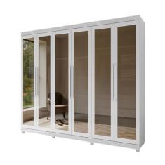 Guarda Roupa 06 Portas e 06 Gavetas Enna Com 06 Portas Vidro Reflecta-