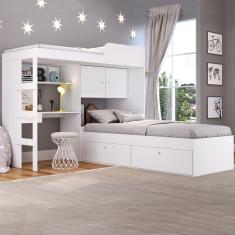 Beliche 6 Portas 1 Gaveta Cj038 Branco - Art In Móveis