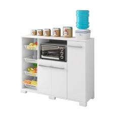 Balcão Multiuso De Cozinha Fruteira 4 Cestos 3 Portas Quenia