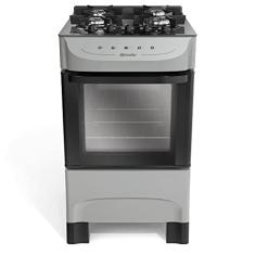 Fogão Mueller titânio 4 Bocas com mesa de vidro e acendimento Mfv4bb