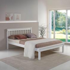 Cama Casal Inglesa em Madeira Maciça Mv Outlet