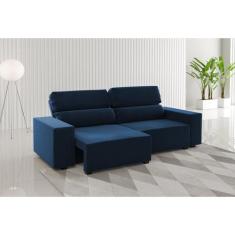 Sofá Retrátil e Reclinável 3 Lugares 2m Veludo Lion - Viero