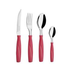 Faqueiro Brinox Itaparica 25 Peças Vermelho