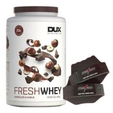 Fresh Whey Isolado Hidro 3W Chocolate 900g  + Luva  Dux-Unissex