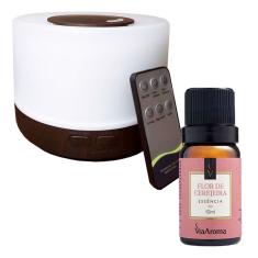 Kit Difusor Aromático Aromaterapia Tabaco + Essência Flor de Cerejeira 10 ml