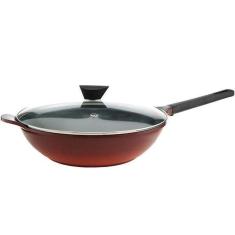 Frigideira Wok Revestimento Cerâmico 30 Cm Vermelho Neoflam