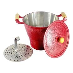 Cuscuzeiro Panela Alumínio Fundido Craqueado Gigante N20 - Vermelho