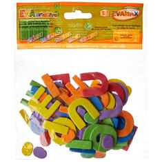 Brinquedo Pedagogico Eva Recortado Vogais, 60 peças, 3cm