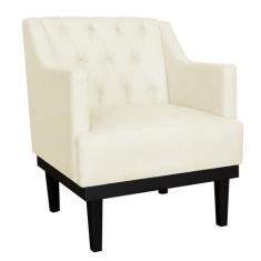 Poltrona Decorativa Clássica Base em Madeira Suede Cores - Ds Estofado