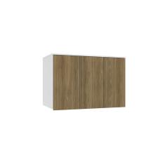 Armário Aéreo 3 Portas Kappesberg Adapt Branco Nogueira