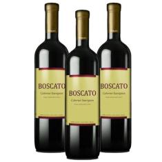 Vinho Tinto Boscato Seco Cabernet Sauvignon 750Ml 3 Unidades - Boscato